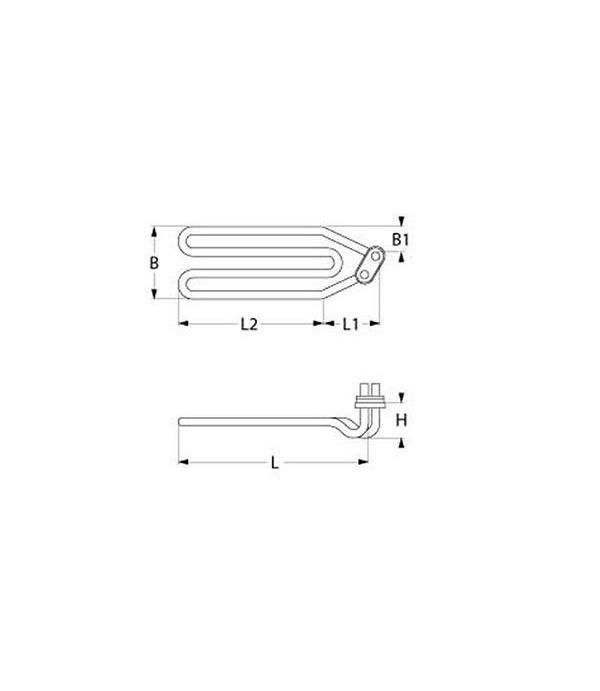 Zanussi, Bonnet dishwasher tank heating element 2200W, 230V