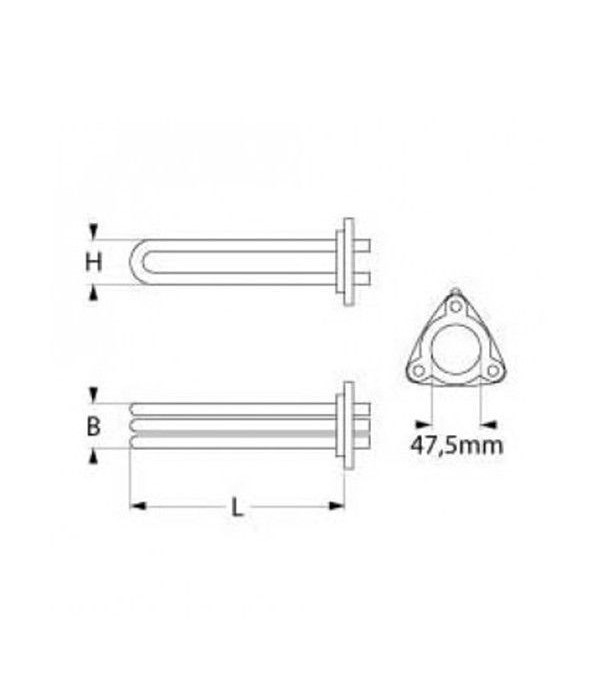 ELETTROBAR, HOBART heating element 4500W for boiler.