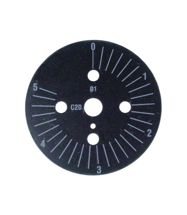 Dial fascia graduation 5min rotation 0-290° ø 60mm