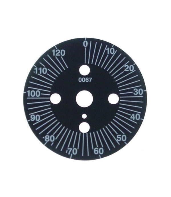Dial fascia graduation , 0067, 120min permanent position no rotation angle 0-330° ø 60mm