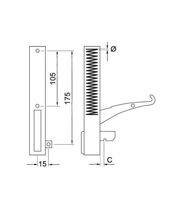 Ambach, Angelo-Po, Ascaso, Baron, Bartscher, Bertos, UniversalOven hinge mounting right