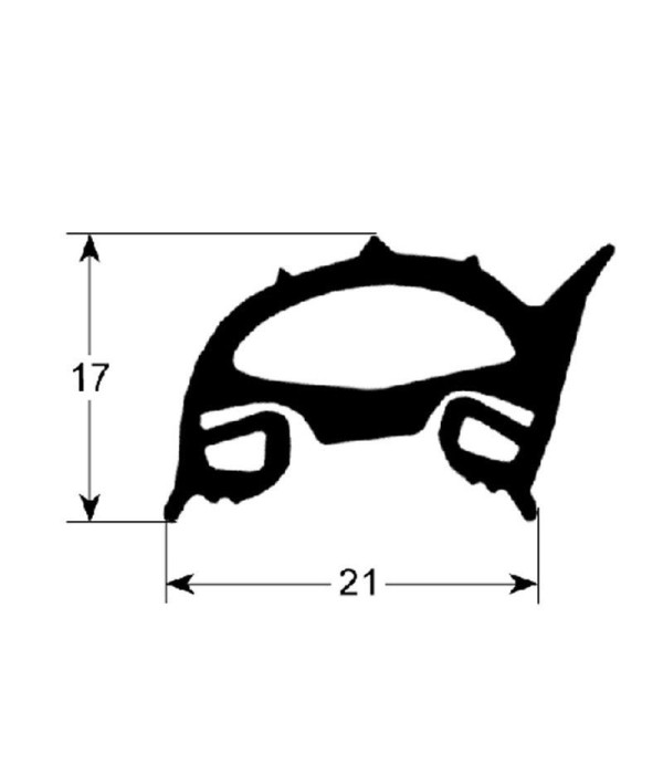 MBM convection oven door gasket, 680x730 mm external size Qty 1