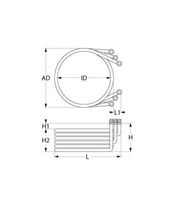 Convotherm convection oven heating element 9000W, 230V