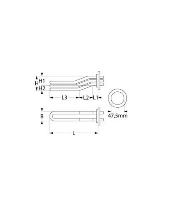Jemi, Whinterhalter washing heating element 6600 W, 240 V