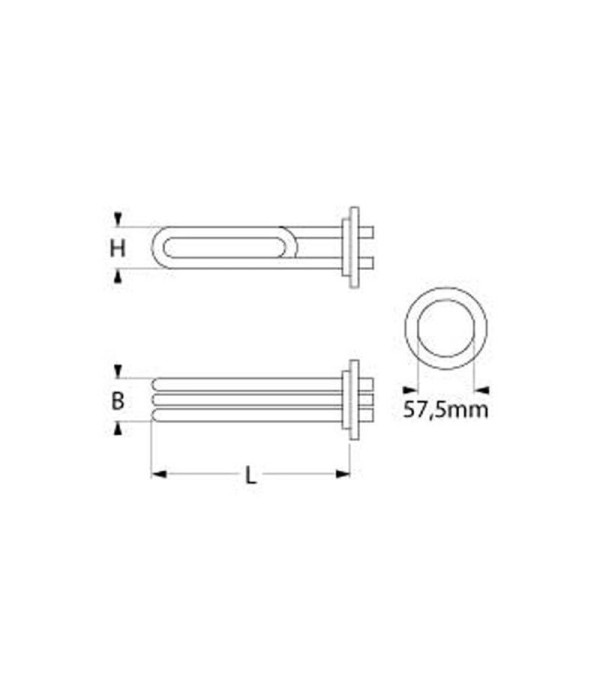 Immersion boiler heating element 7500 W, 230 V