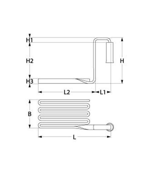 Thielmann, Kuppersbusch fryer heating element 8000W, 380V