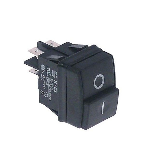 Push switch on/off, black