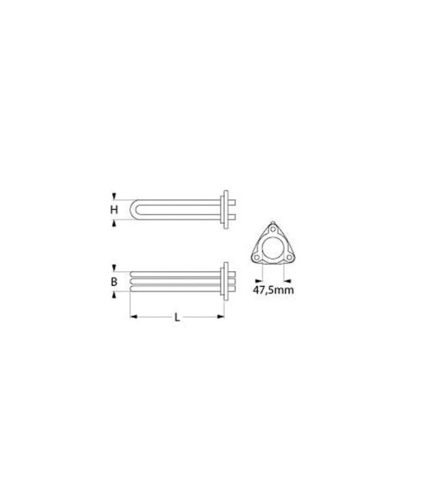 Zanussi convection oven immersion Heating Element 9000 W, 230 V