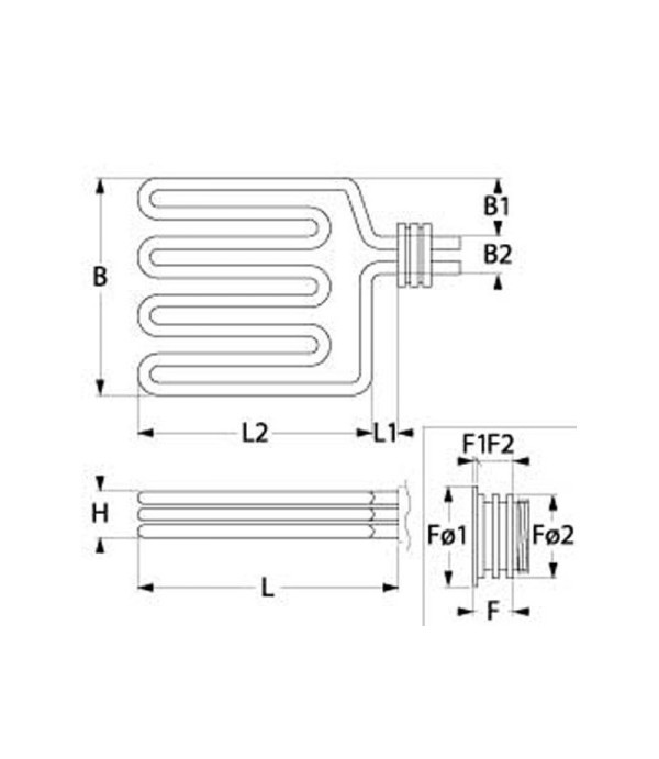 MARENO, SILKO,  Olis fryer heating element 12000W