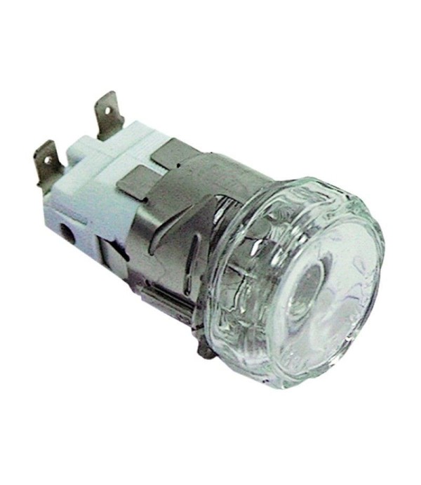 Oven lamp complete mounting ø 35,5mm 230V 15W E14 temp.-resist. 300°C flat glass