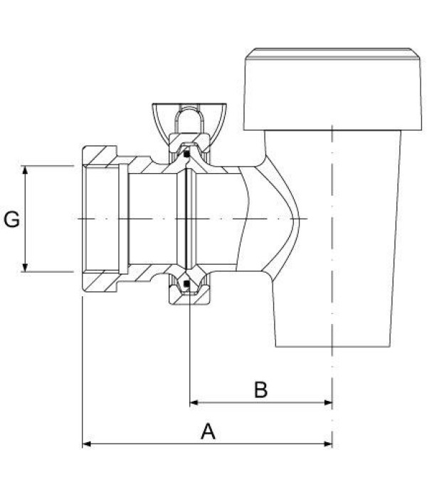 Boiling pan drain tap 2" IT conical seal