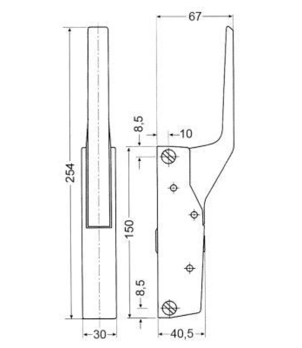Ambach, Angelo-Po, Ascaso, Baron, Bartscher, Bertos, UniversalOven hinge mounting left