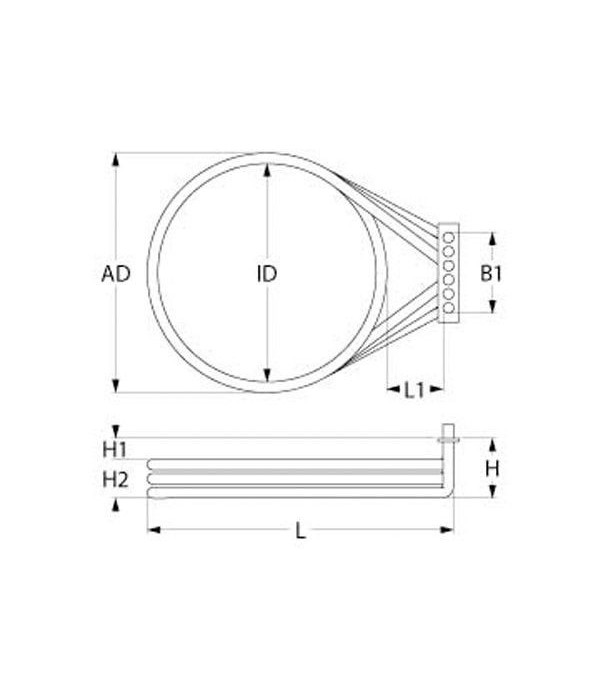 UNOX XVC105E, KRS1225A convection oven heating element 4700W