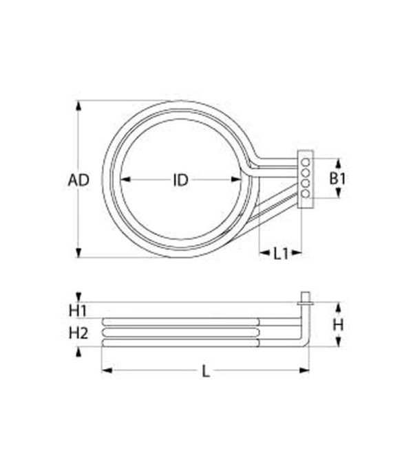 Kuppersbusch convection oven heating element 4800W, 230V