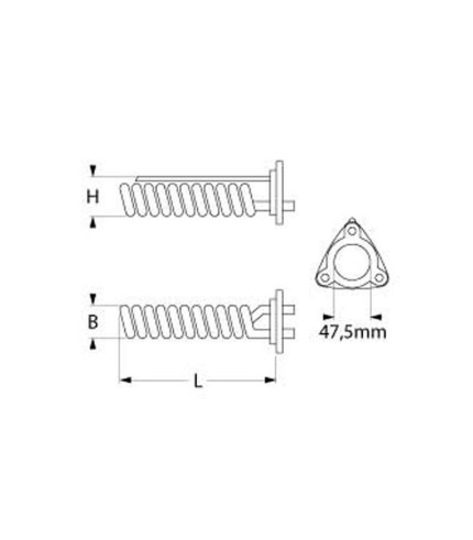 Professional dishwasher boiler heating element 2625 W, 230 V