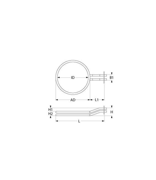 Electrolux, Zanussi convection oven heating element 5666W, 230 V