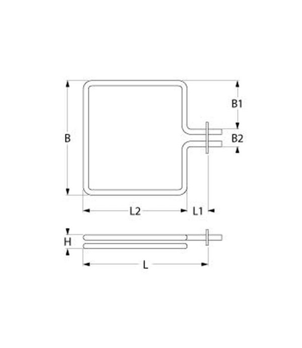 Zanussi convection oven heating element 2500W, 230V