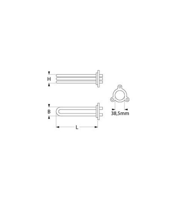 Rosinox dishwasher boiler heating element 4000W, 230V