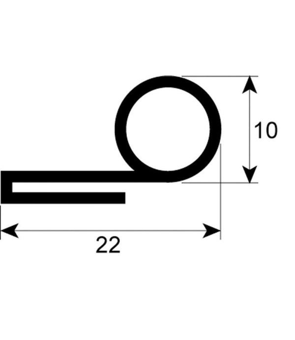 Solymac Door seal profile 2948 Qty by meter