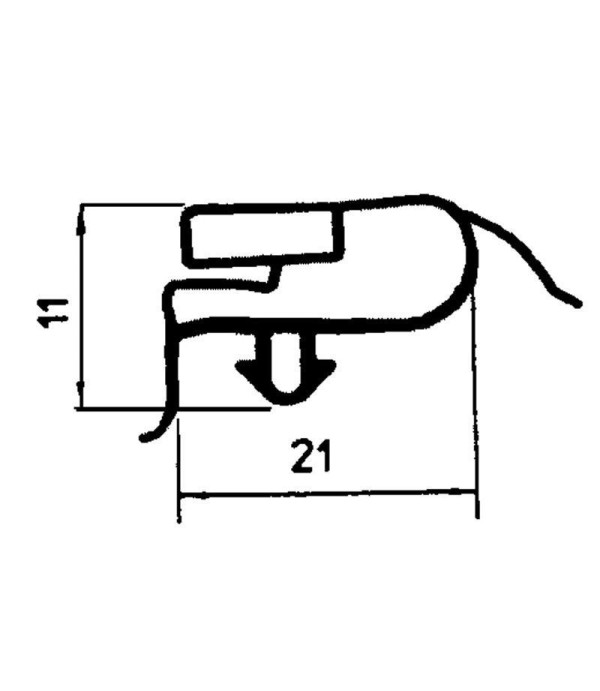 Electrolux, Whirlpool, Zanussi refrigeration cupboard gasket
