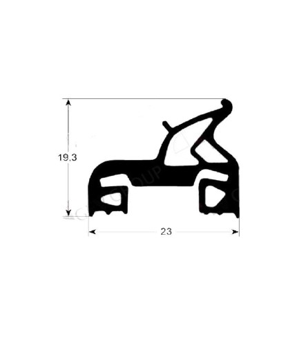 Door seal profile 2520 W 655mm suitable for ELECTROLUX