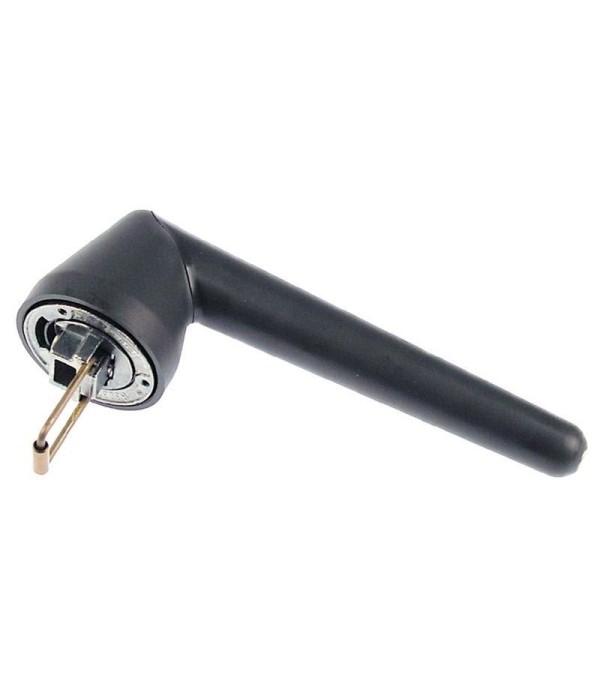 Door handle black plastic round
